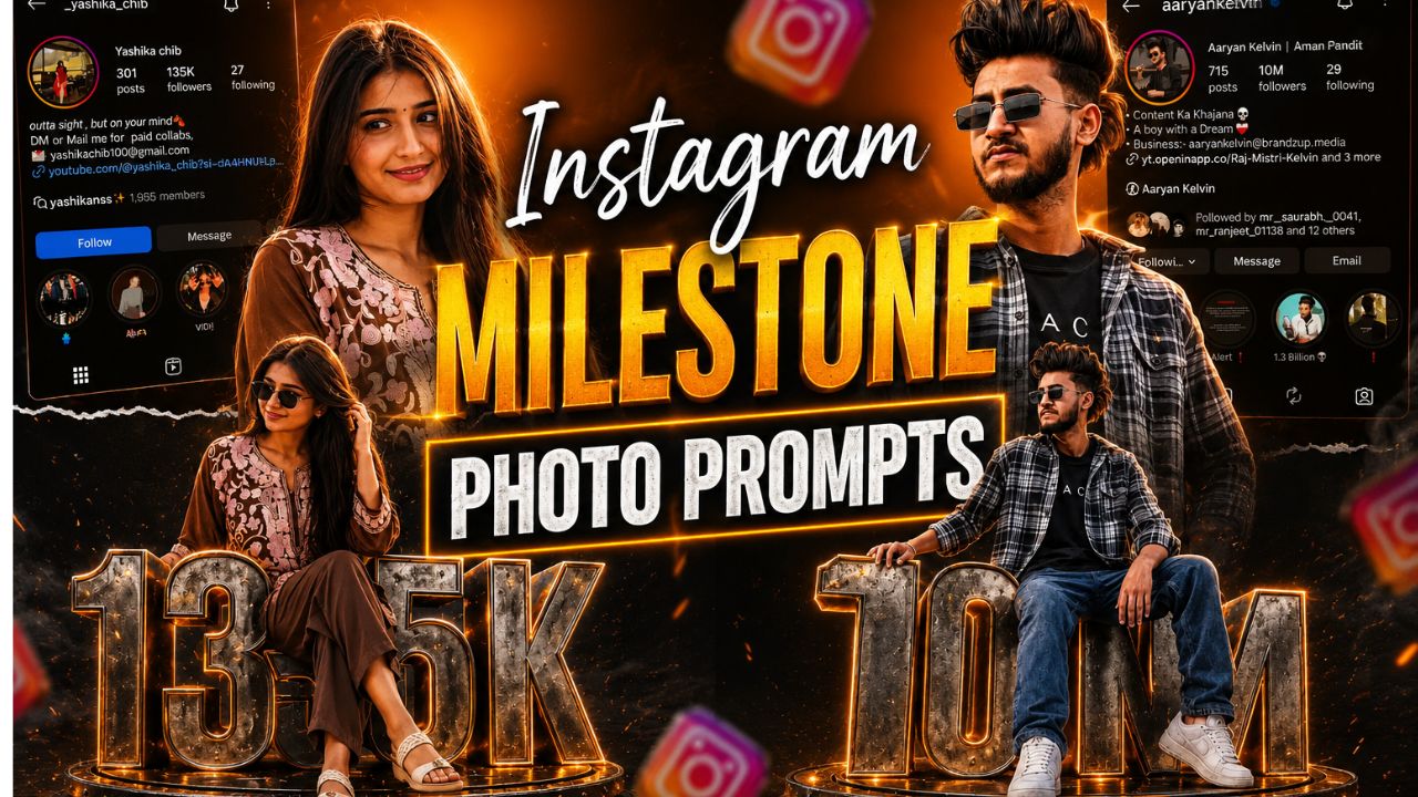 Instagram Milestone Poster: Best Photo Editing Prompts to Celebrate Your Growth