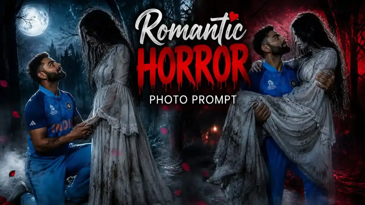 Romantic Horror Photo Editing: Love Meets Darkness